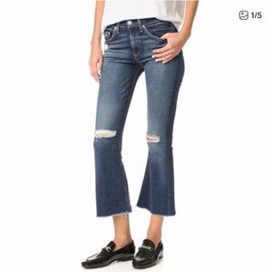 rag & bone Women's Distressed Blue Jeans